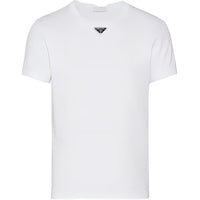 PRADA Logo Plaque Crewneck T Shirt