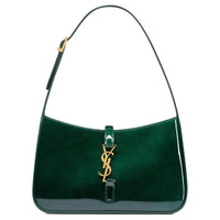 SAINT LAURENT LE5A7 Calfskin Shoulder Bag Women's Leaf Green
