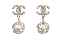 CHANEL Pearl Earrings Women's Gold