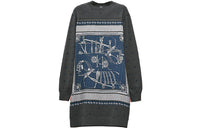 HERMES Long-Sleeved Dresses Women's Cyan