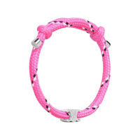 CELINE Triomphe Beach Bracelet In Polyester And Brass With Rhodium Finish