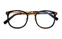 CHANEL Plastic Round Eyeglass Frames Women's Gold