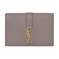 SAINT LAURENT Calfskin Wallet Women's Gray