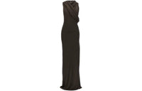 SAINT LAURENT Sleeveless Dress Women's Brown