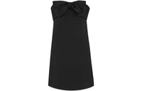 SAINT LAURENT Bow detail Strapless Mini Dress
