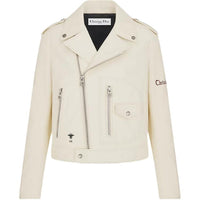 DIOR Leather Jacket Women's Beige