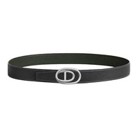 HERMES Metal Palladium Plated Calfskin Leather Belts Unisex Black Width  3.2CM
