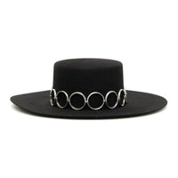 SAINT LAURENT Rabbit Hair Metal Hats & Caps Women's Black