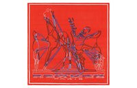 HERMES Silk Scarves Women's Red