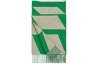 HERMES Knit Scarves Women's Green/Beige