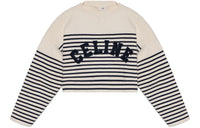 CELINE SS22 Striped Knit Cotton Sweater