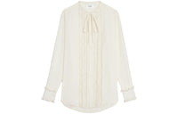 CELINE Frilled Romy Shirt In Silk Crepe And Acetate