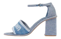 MIU MIU One Strap Sandals Women's Blue