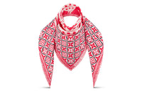 LOUIS VUITTON Silk Scarves Women's Red