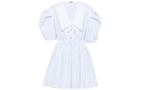 MIU MIU Short Sleeved Dress Women's Light Blue