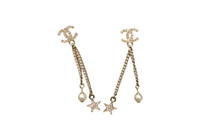 CHANEL Metal Earrings Women's Gold