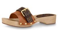 LOUIS VUITTON Cottage Slip Resistant Slide Slippers Women's Brown