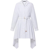 LOUIS VUITTON Monogram Fil Coupé Belted Shirt Dress