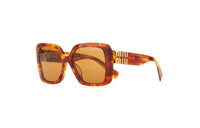 MIU MIU Eyewear Tortoiseshell Logo arm Sunglasses