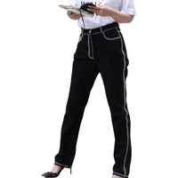 CHANEL COCO NEIGE Series Jeans Women's Black
