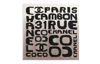 CHANEL Silk Scarves Women's Beige/Black