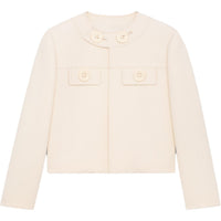 CELINE Brompton Jacket In Wool Silk Gabardine