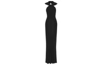 SAINT LAURENT Open Back Hooded Long Dress