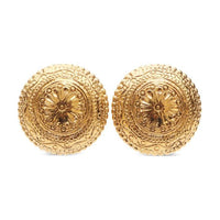 SAINT LAURENT Pre Owned 2000s Engraved Clip on Earrings