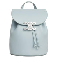 CELINE Triomphe Smooth Cow Leather Backpack Women's Ice Blue