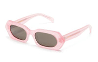 CELINE Acetate Irregular Shape Sunglasses Women's Pink