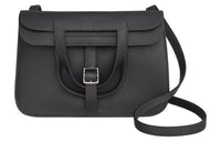 HERMES Halzan Leather Horseshoe Handbag, Crossbody Bag, Shoulder Bag Unisex