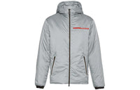 PRADA FW23 Prada Light Polyester Padded Jacket Aluminum Jackets Coats Men's Silver
