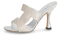 LOUIS VUITTON Sparkle Slide Slippers Women's Silver