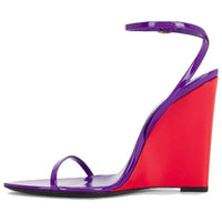 SAINT LAURENT May One Strap Sandals 11cm Women's Purple