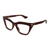 SAINT LAURENT Acetate Irregular Shape Eyeglass Frames Women's Brown