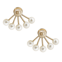 DIOR Resin Bead, Metal Earrings Women's Gold