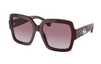 CHANEL Acetate Irregular Shape Sunglasses Women's Red