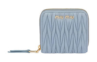 MIU MIU Leather Wallet Women's Blue