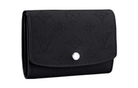 LOUIS VUITTON Iris Calfskin Wallet Coin Purse Women's Black