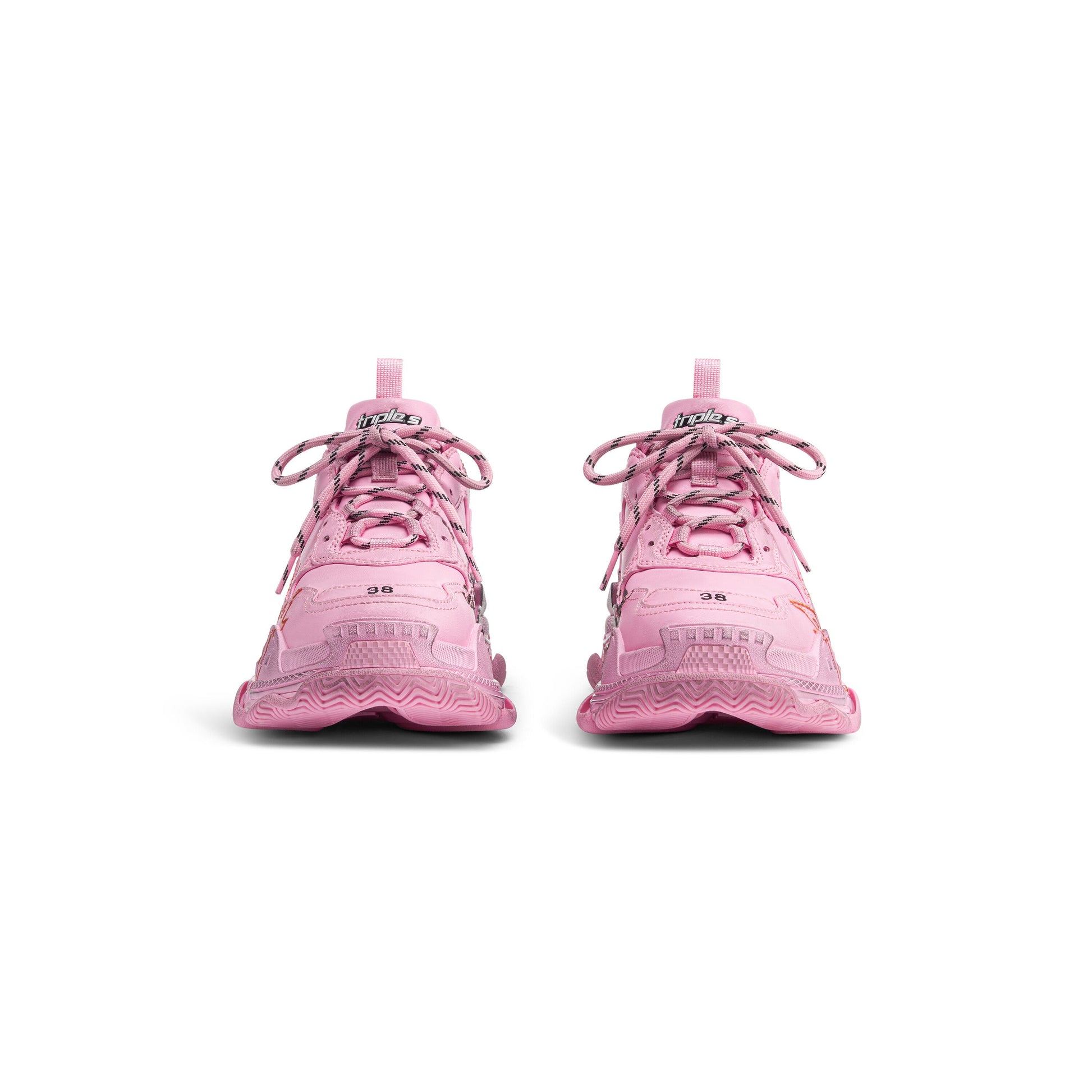 (WMNS) Balenciaga Triple S Diy Metal 'Pink Black Red' 524039W2FAY5016
