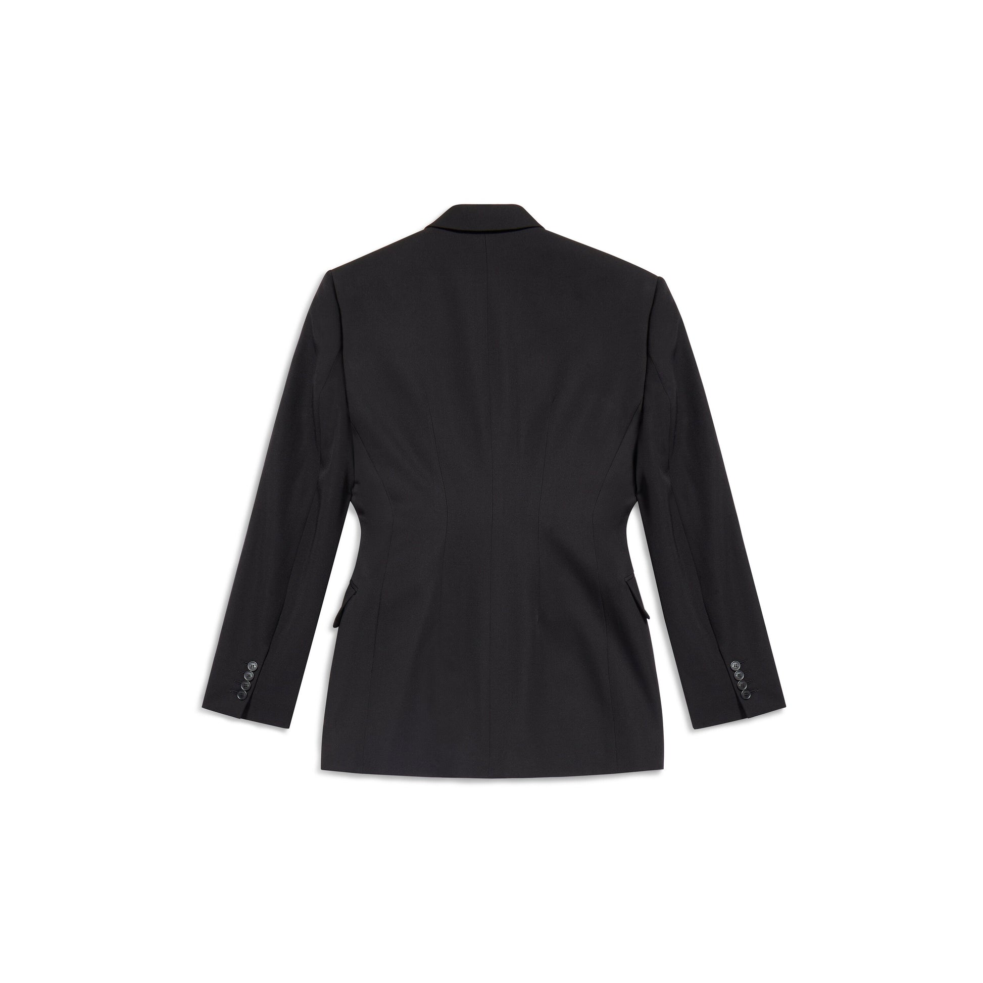 (WMNS) Balenciaga Cinched Jacket 'Black' 773357TNT391000