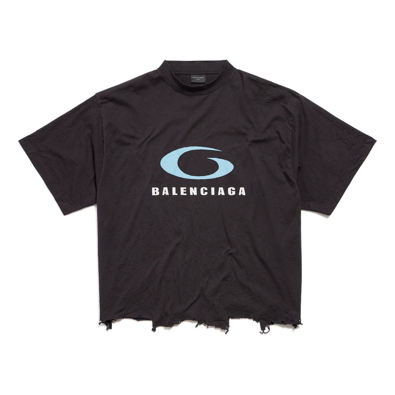 (WMNS) Balenciaga Loop Sports Icon Cropped T-Shirt 'Black' 783399TRVC23521