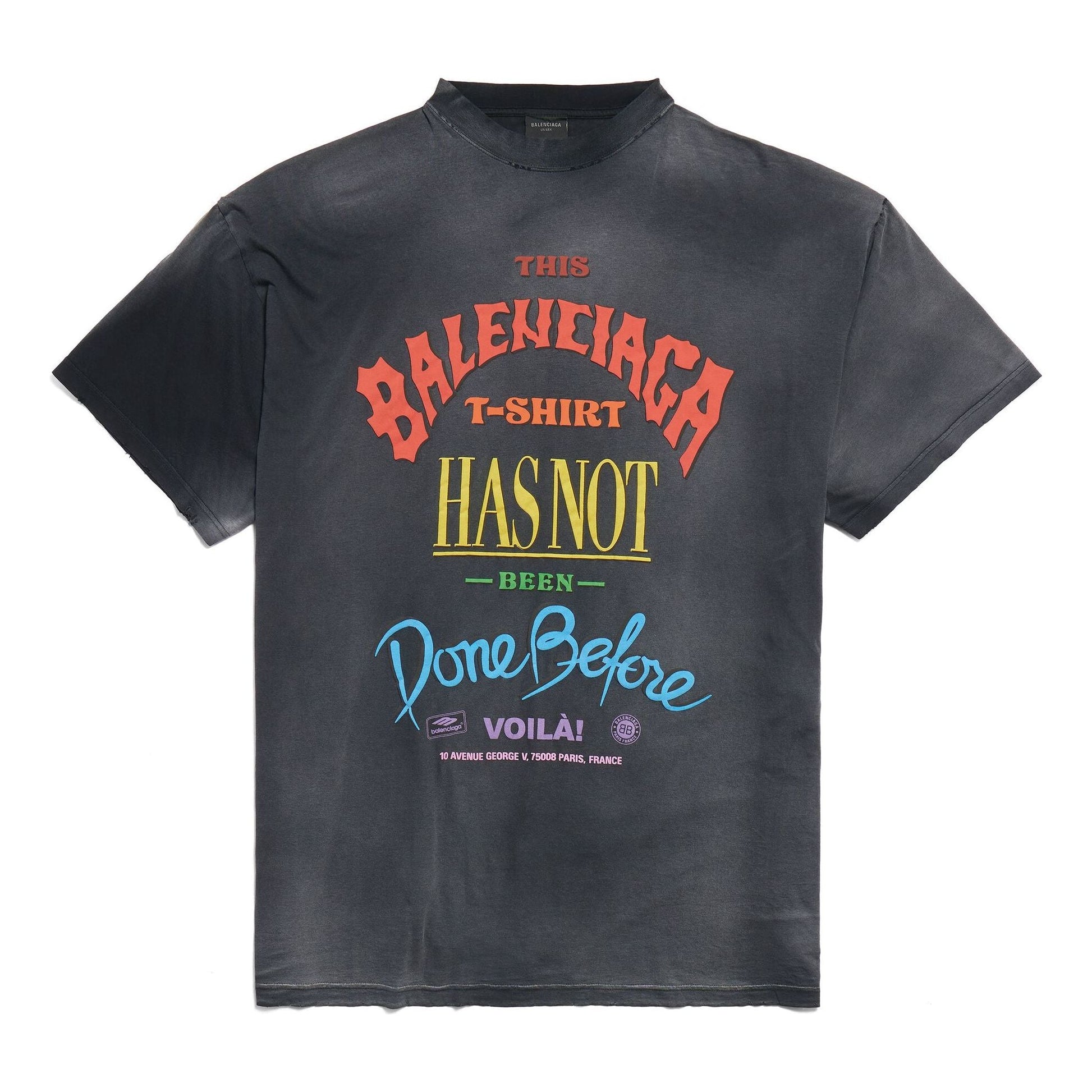 Balenciaga Not Been Done T-shirt Oversized 'Black' 787349TQVW41134