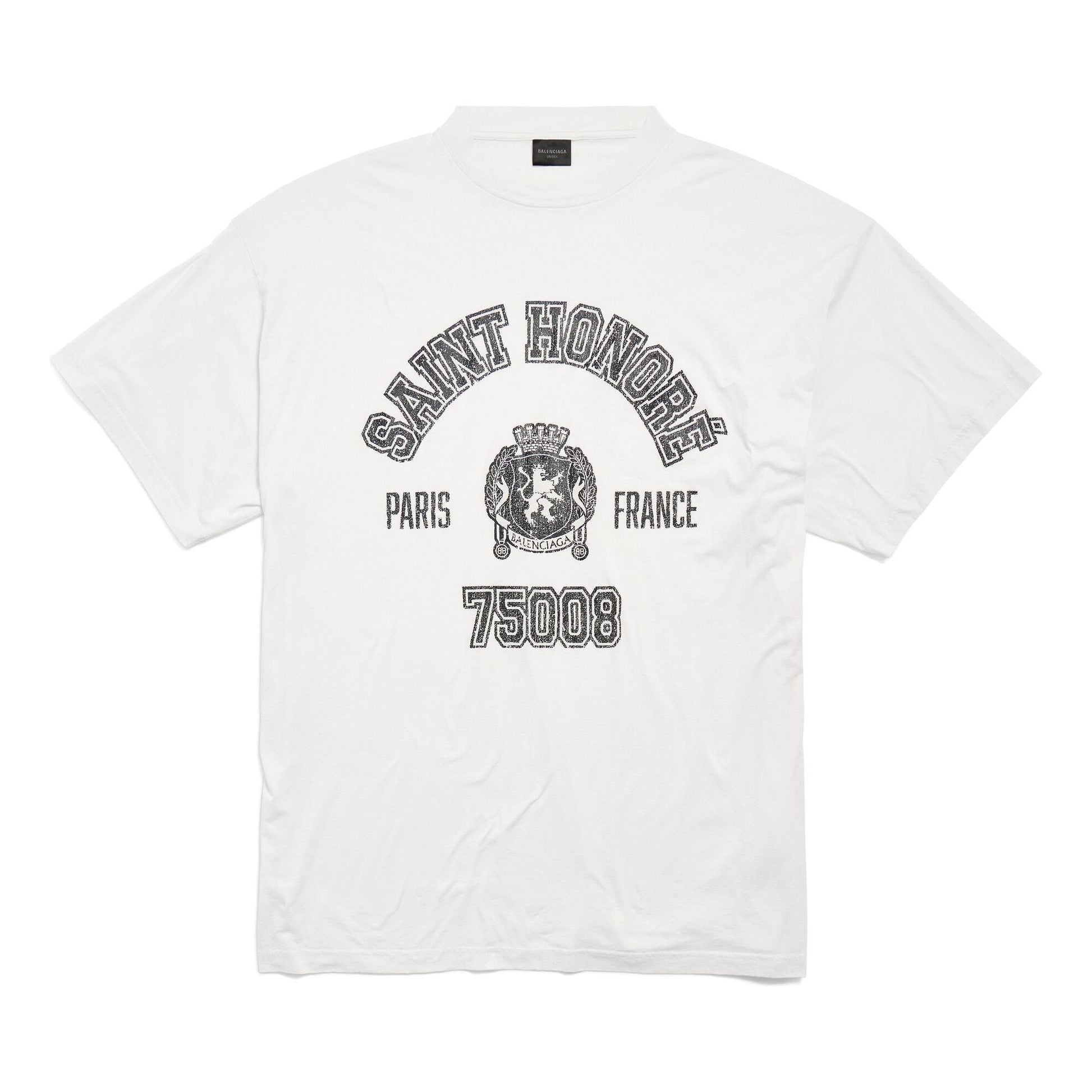(WMNS) Balenciaga Saint-honore T-shirt Oversized 'White' 787349TRVM59012