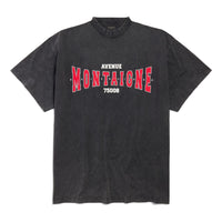 (WMNS) Balenciaga Montaigne T-shirt Oversized 'Black Faded' 787349TRVN31048
