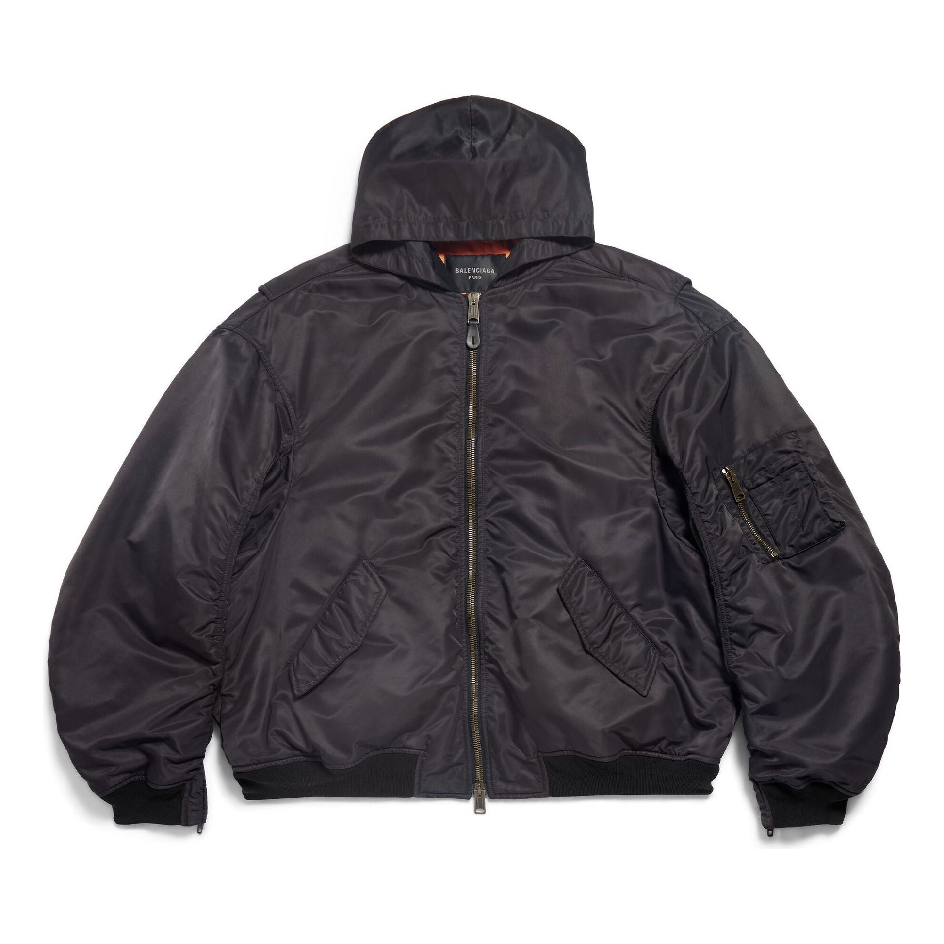 Balenciaga Tape Type Light Hooded Bomber Jacket 'Black' 791103TPO041000