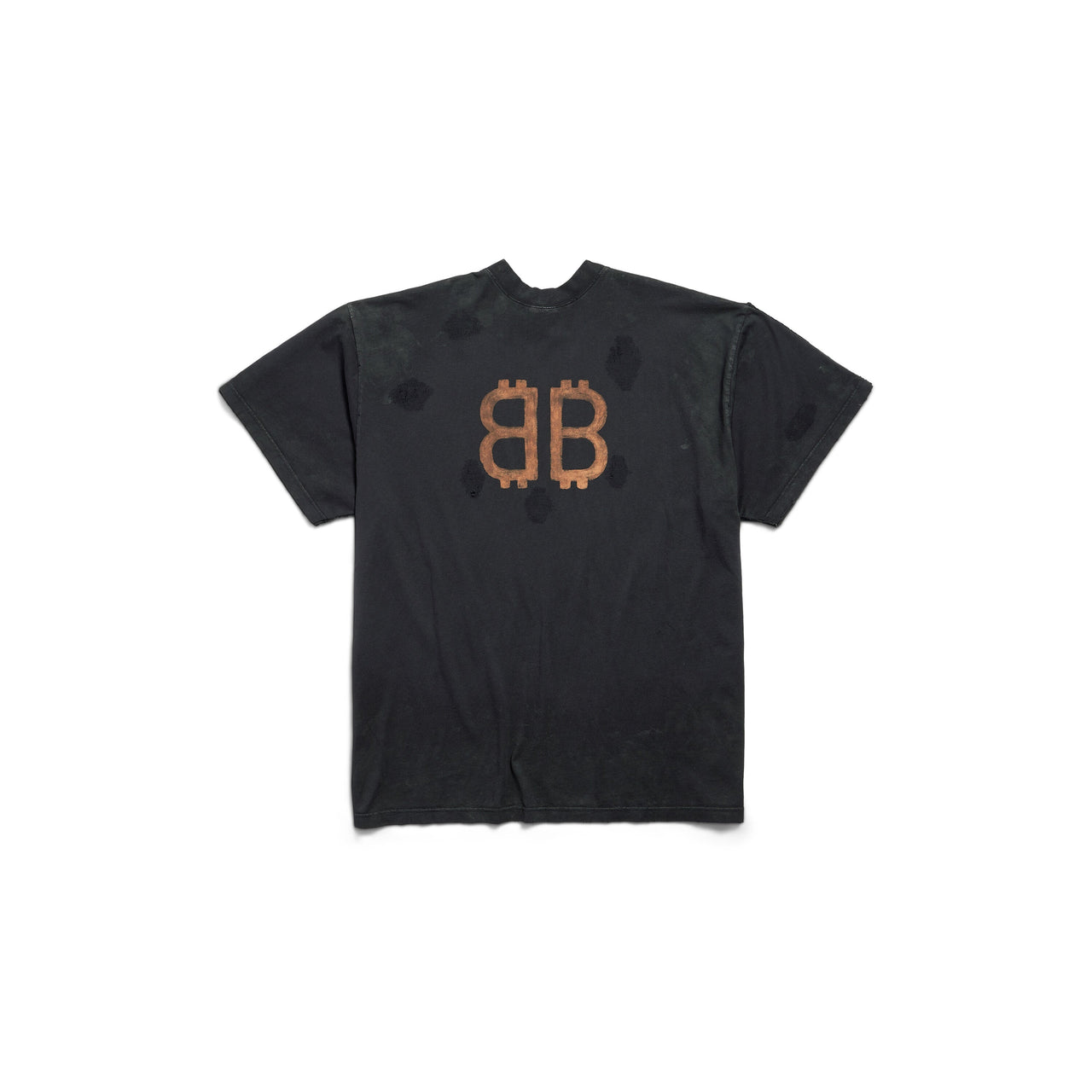 Balenciaga Paris Moon Double Front T-shirt Oversized 'Black' 791615TQVY22020