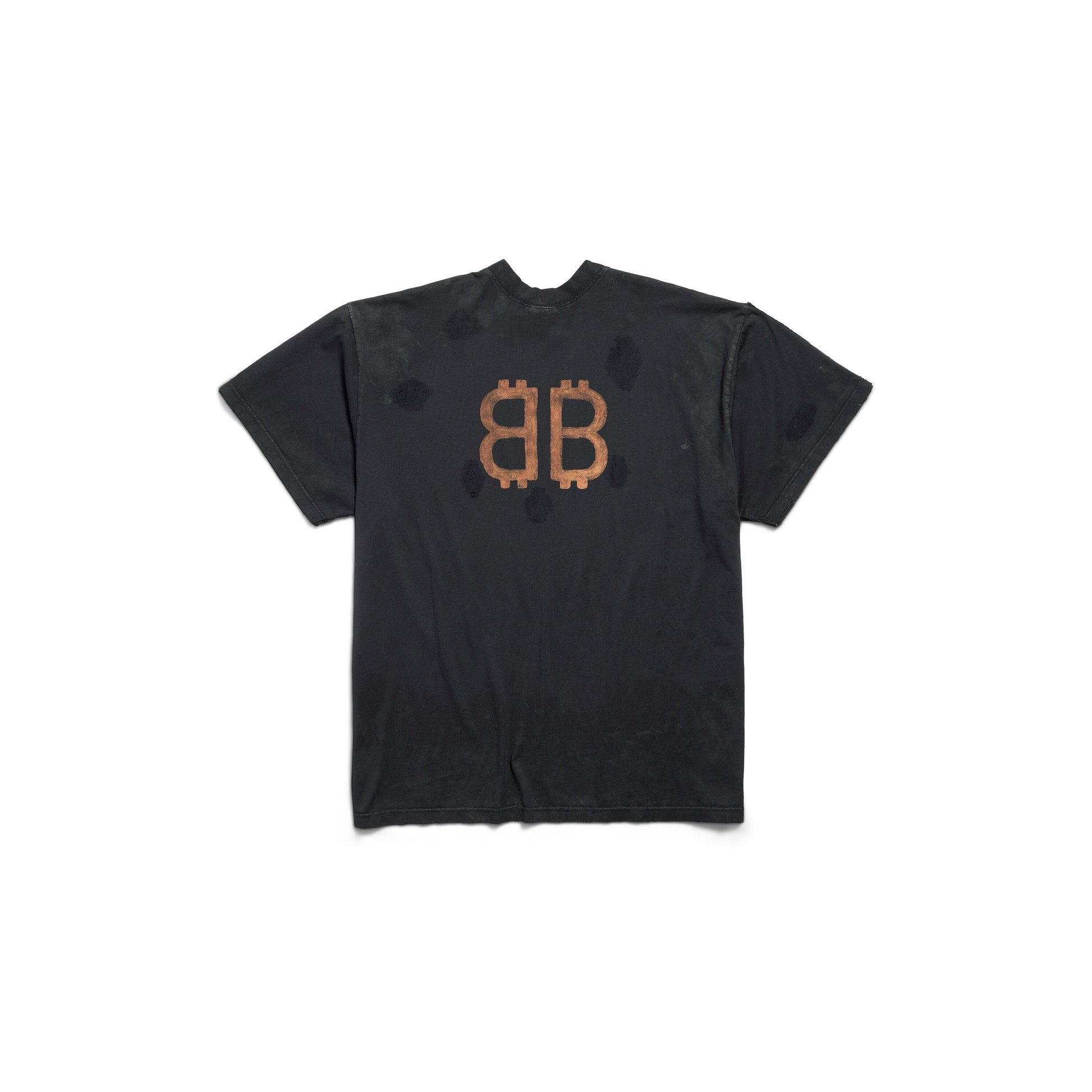 Balenciaga Paris Moon Double Front T-shirt Oversized 'Black' 791615TQVY22020
