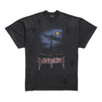Balenciaga Paris Moon Double Front T-shirt Oversized 'Black' 791615TQVY22020