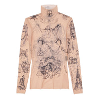 (WMNS) Balenciaga Tat Long Sleeve Top 'Light Beige' 7928434E1B59500